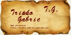 Tripko Gabrić vizit kartica